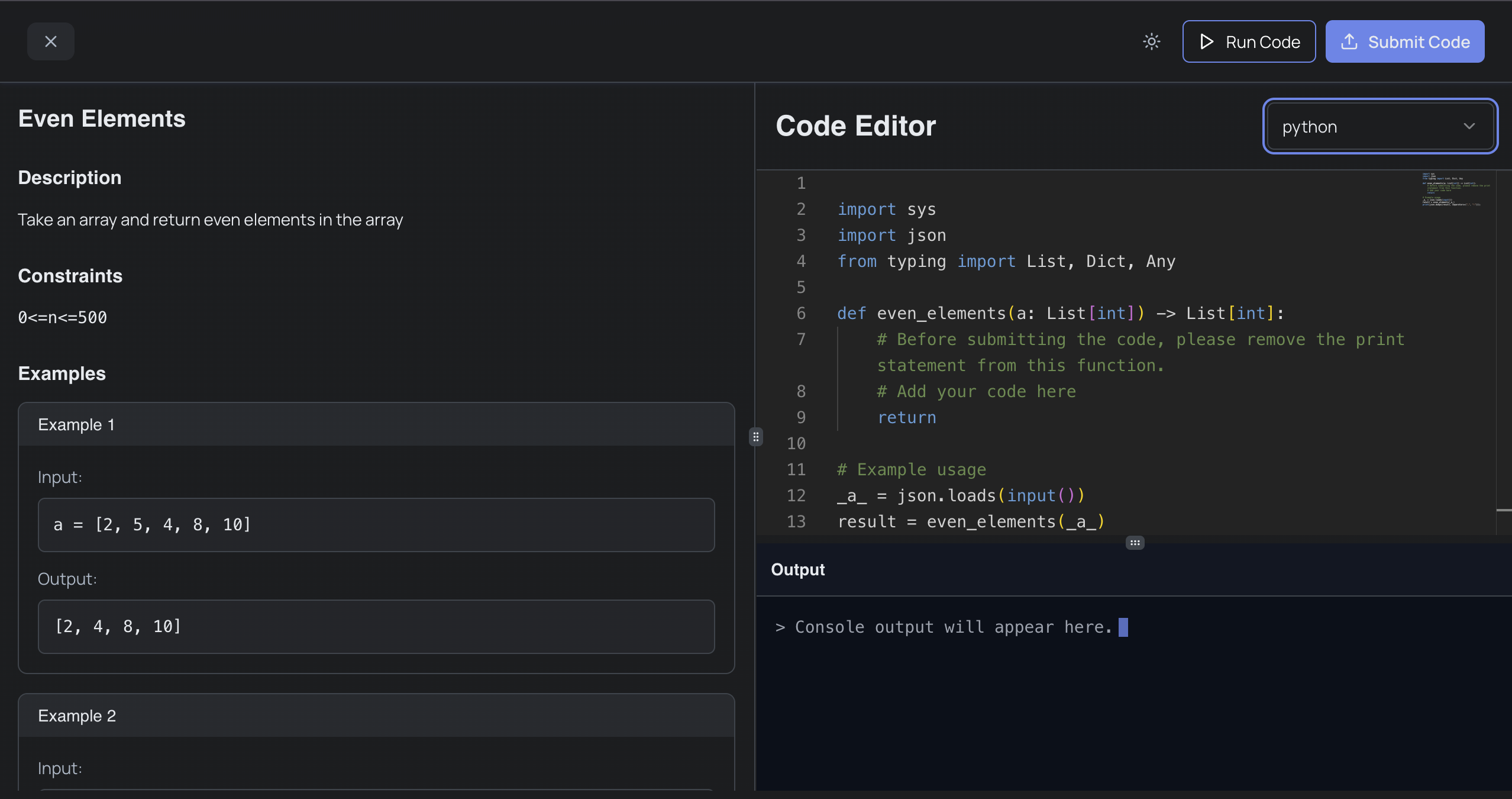 Built-in Code Compiler